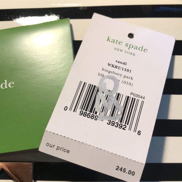 Kate Spade Black White Striped Patent randi - Picture 7 of 7